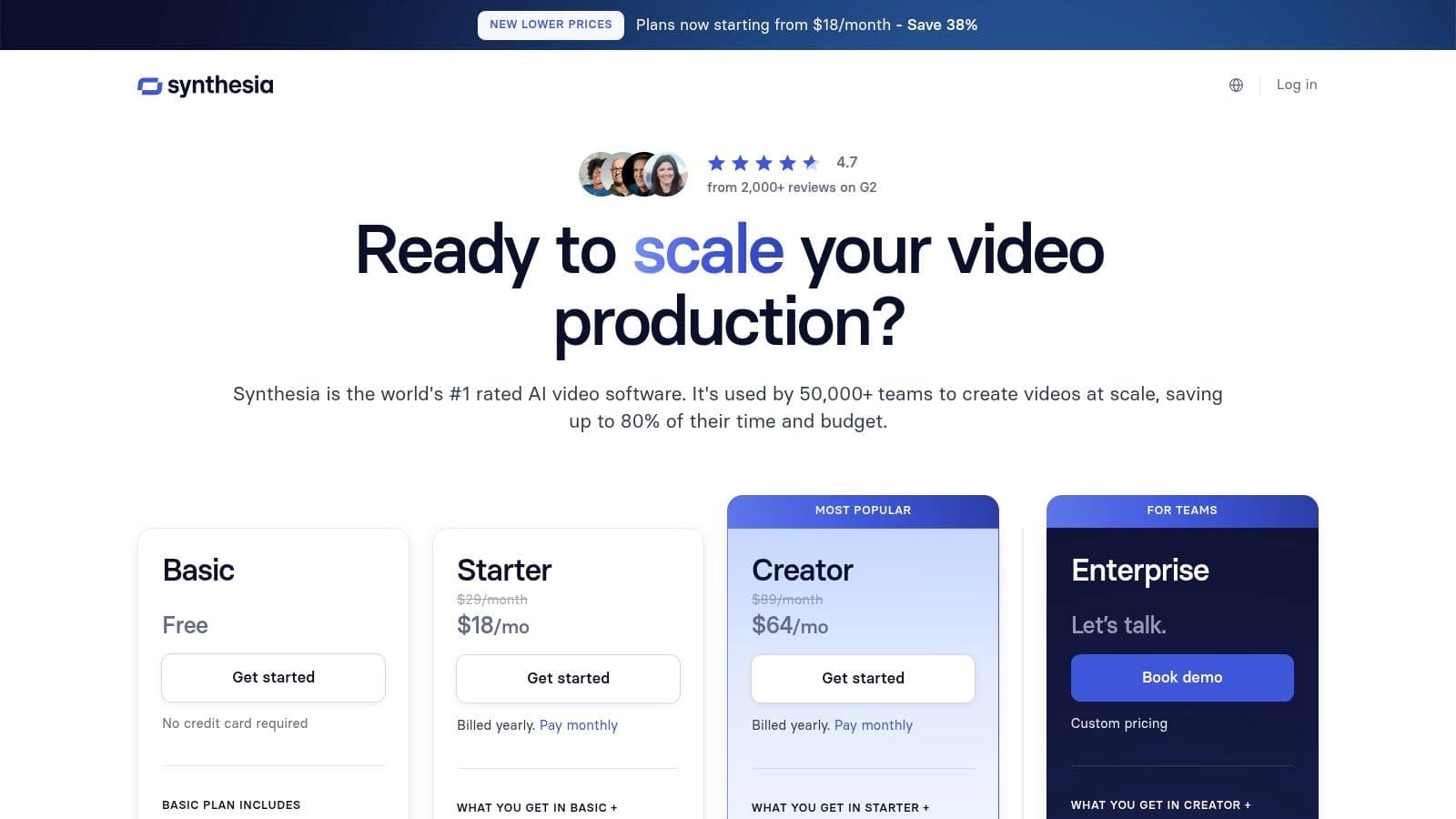Synthesia – AI avatar video creation