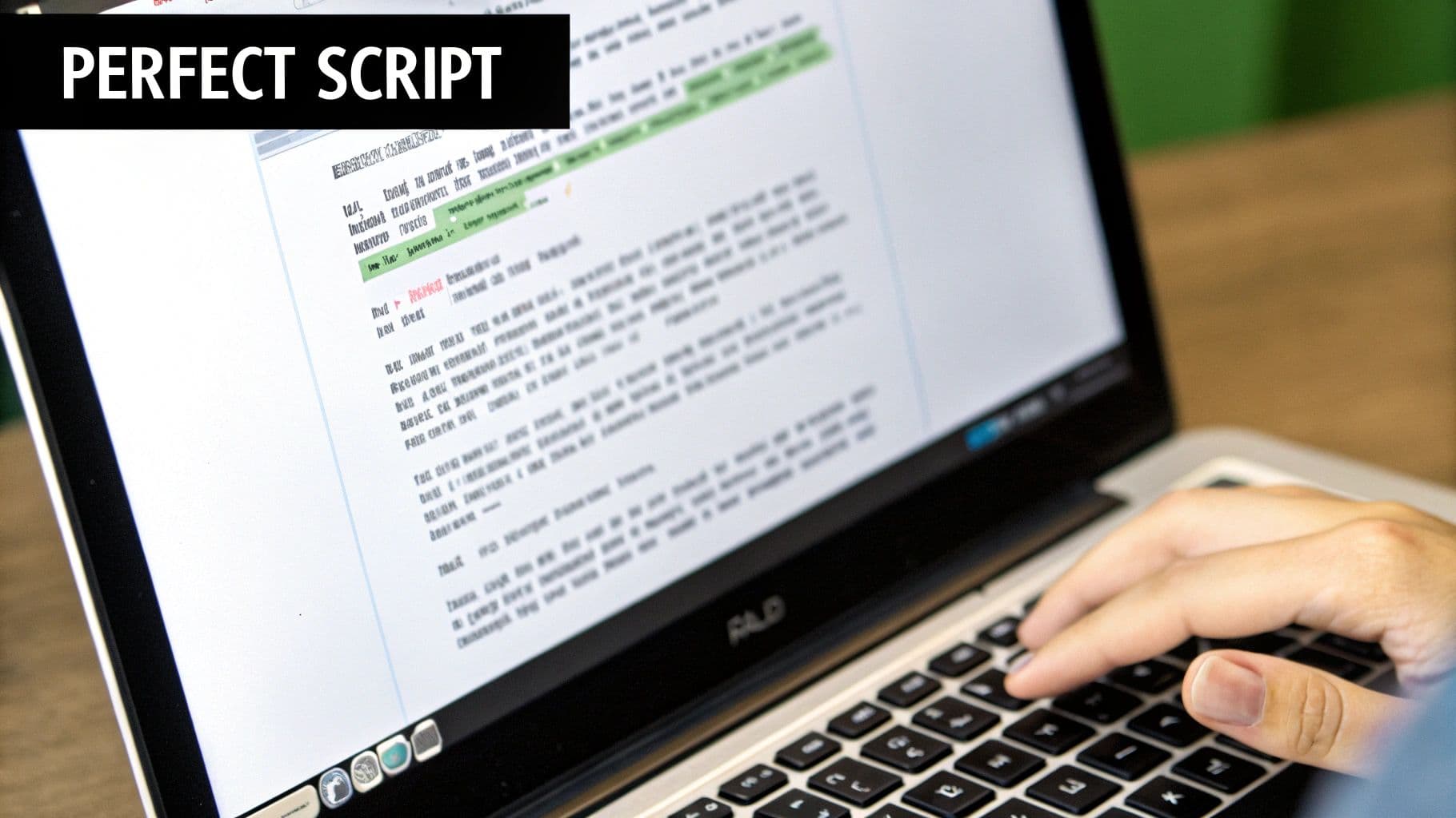 Screenshot from https://www.shortgenius.com/script-editor