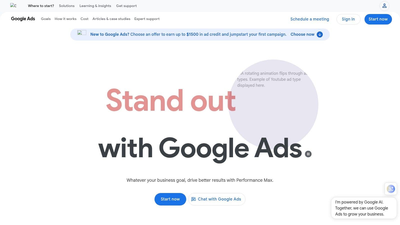 Google Ads (Performance Max with AI asset generation)
