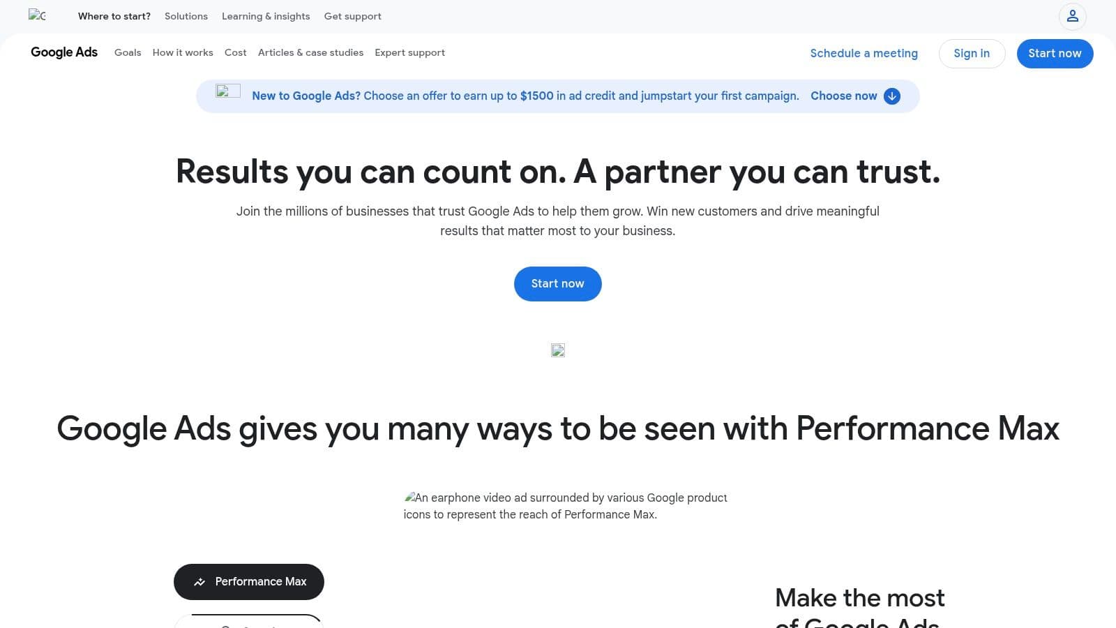 Google Ads (Performance Max generative AI)